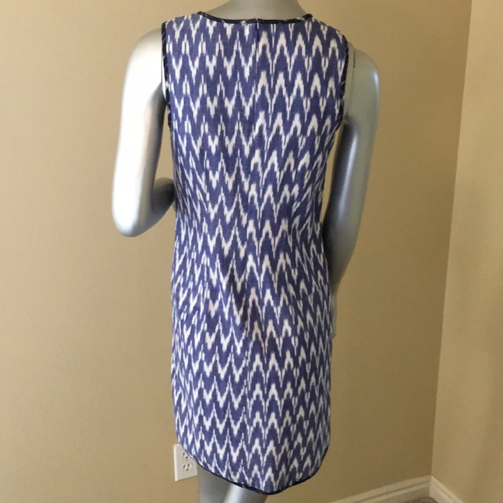J. Crew sleeveless cotton Ikat shift dress